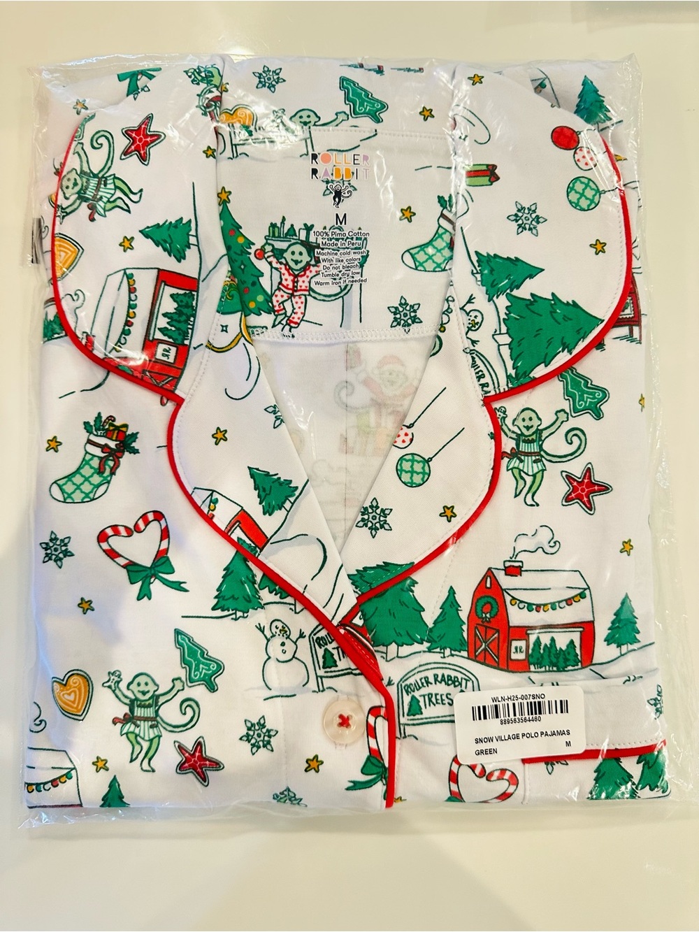 Roller Rabbit Snow Village Polo Pajama Set